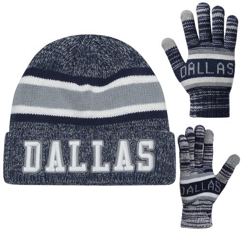 Vintage Classic Skull Cap 3D Embroidery Beanie Cuffed Winter Hat Knit Comes with Warm Gloves Fasion Gifts for Men Women Fans