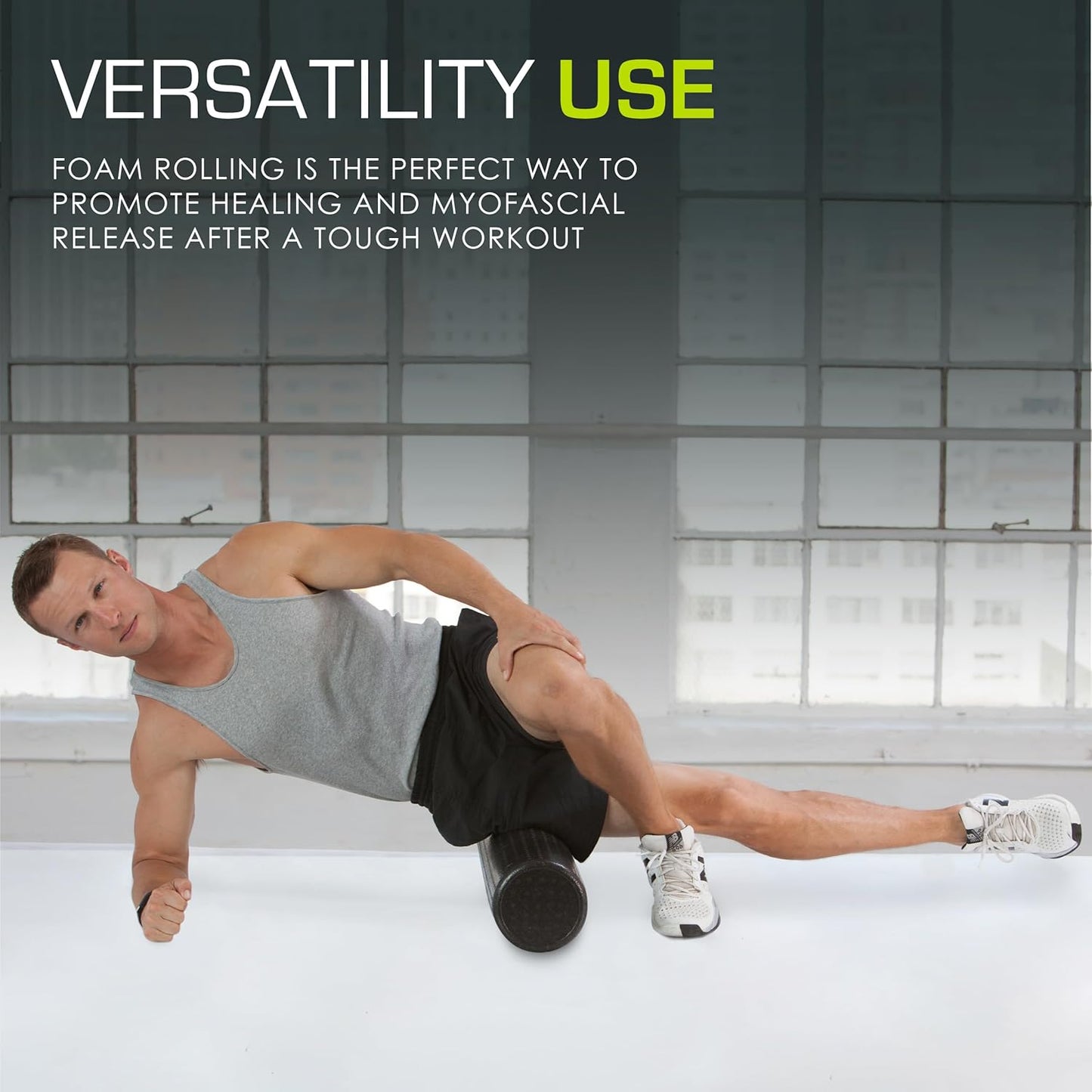 ProsourceFit High Density Foam Roller - 12 Inches | Firm Full Body Massage Tool for Yoga & Recovery