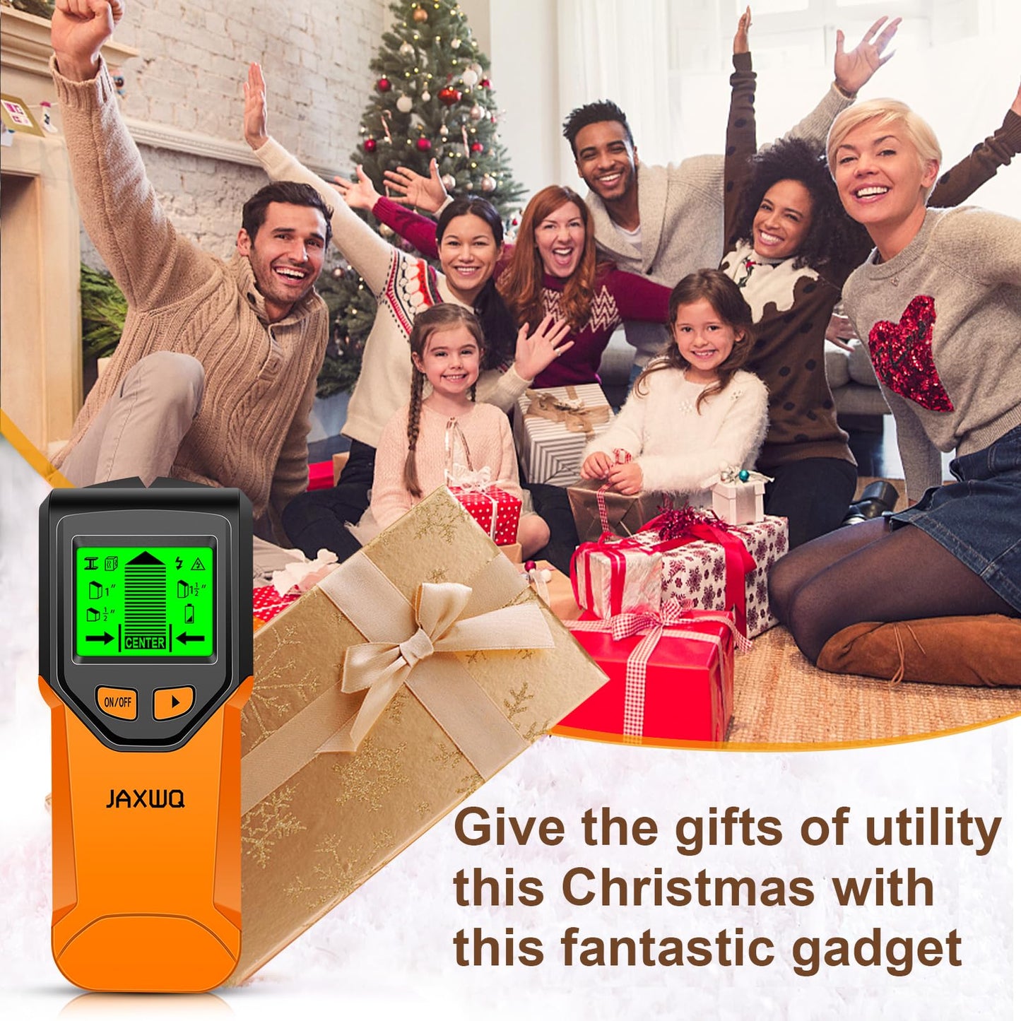 Stud Finder Wall Scanner - 5 in 1 Stud Finder Tool with Intelligent Microprocessor Chip and HD LCD Display, Stud Detector Beam Finders for the Center and Edge of Wood AC Wire Metal Studs Joist Pipe