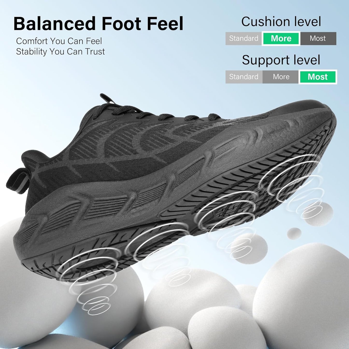 Skiennix Men's Lightweight Cushioning Athletic Shoes - Non-Slip Comfort for Running & Gym Workout