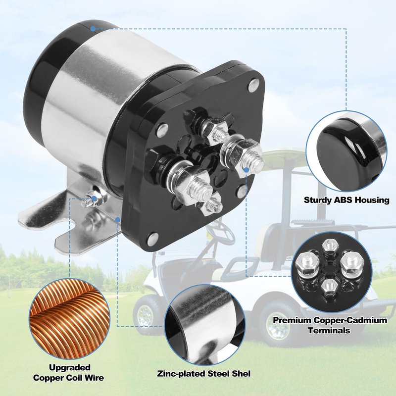 4 Terminate 36V Ezgo Solenoid Kit for 1989-Up Golf Cart Replaces 20468G-Includes Solenoid Diode,Micro Switch Speed Forwarder Reverser