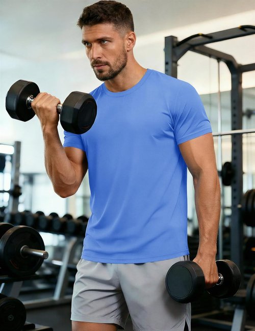 MAGCOMSEN Men's UPF 50+ Quick-Dry Athletic T-Shirt - Perfect for Running, Swimming & Workouts