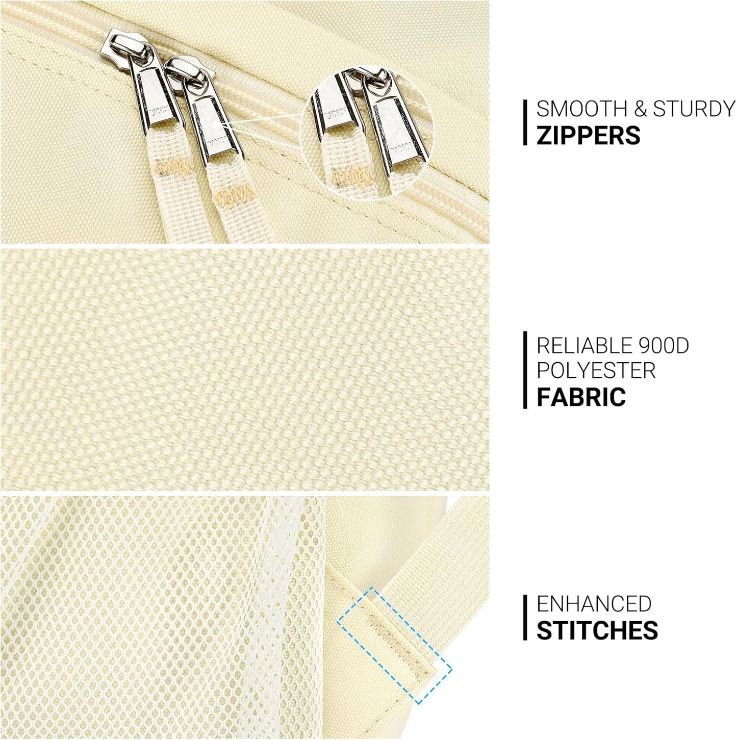 ZORFIN 26L Water-Resistant Backpack for College and Travel - Stylish Beige Bookbag