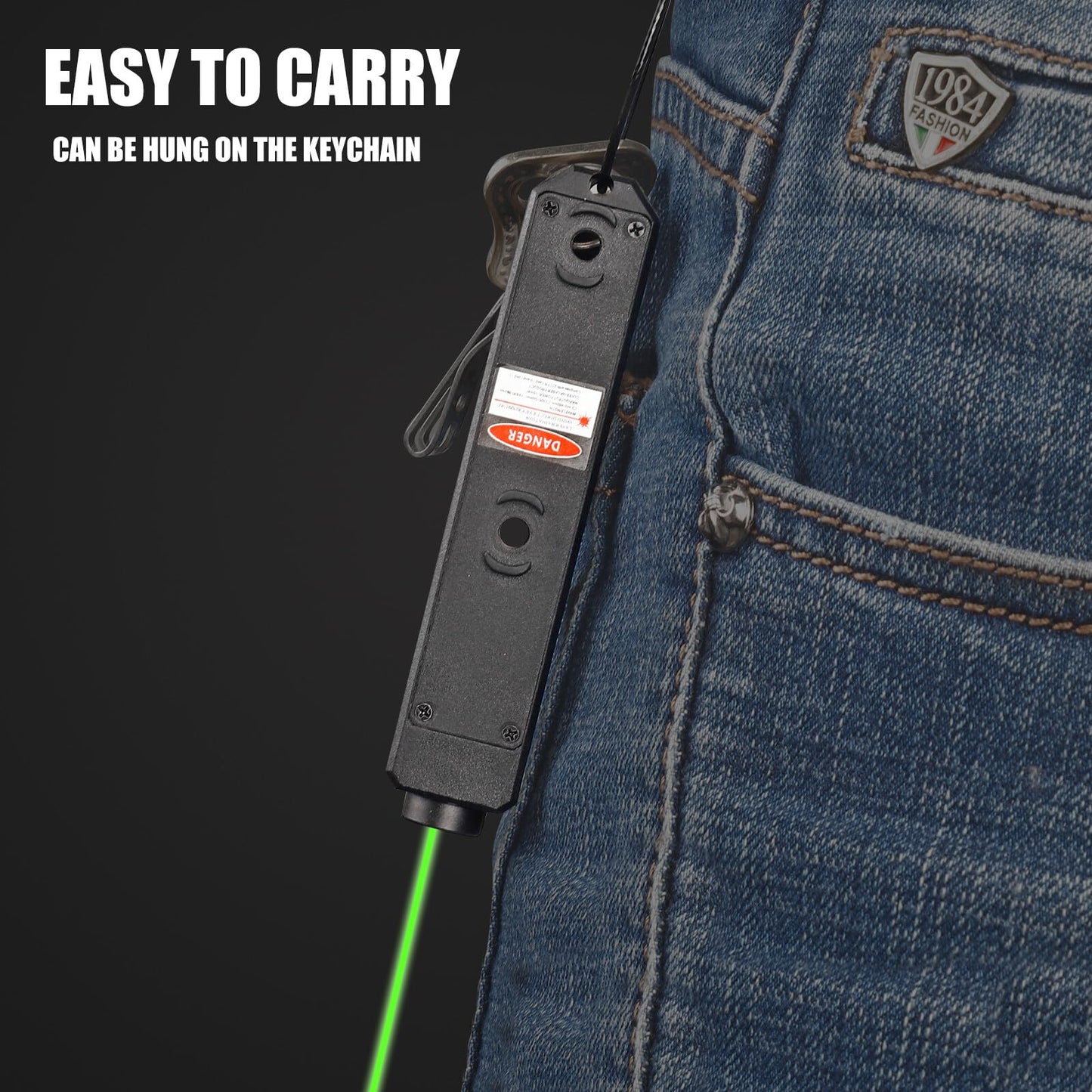 ZBULAR Green Laser (Class IIIA Laser Output is <5mW), 2 Mile Range with Strobe Function Type-C Rechargeable Compatible with M-Lock Rail