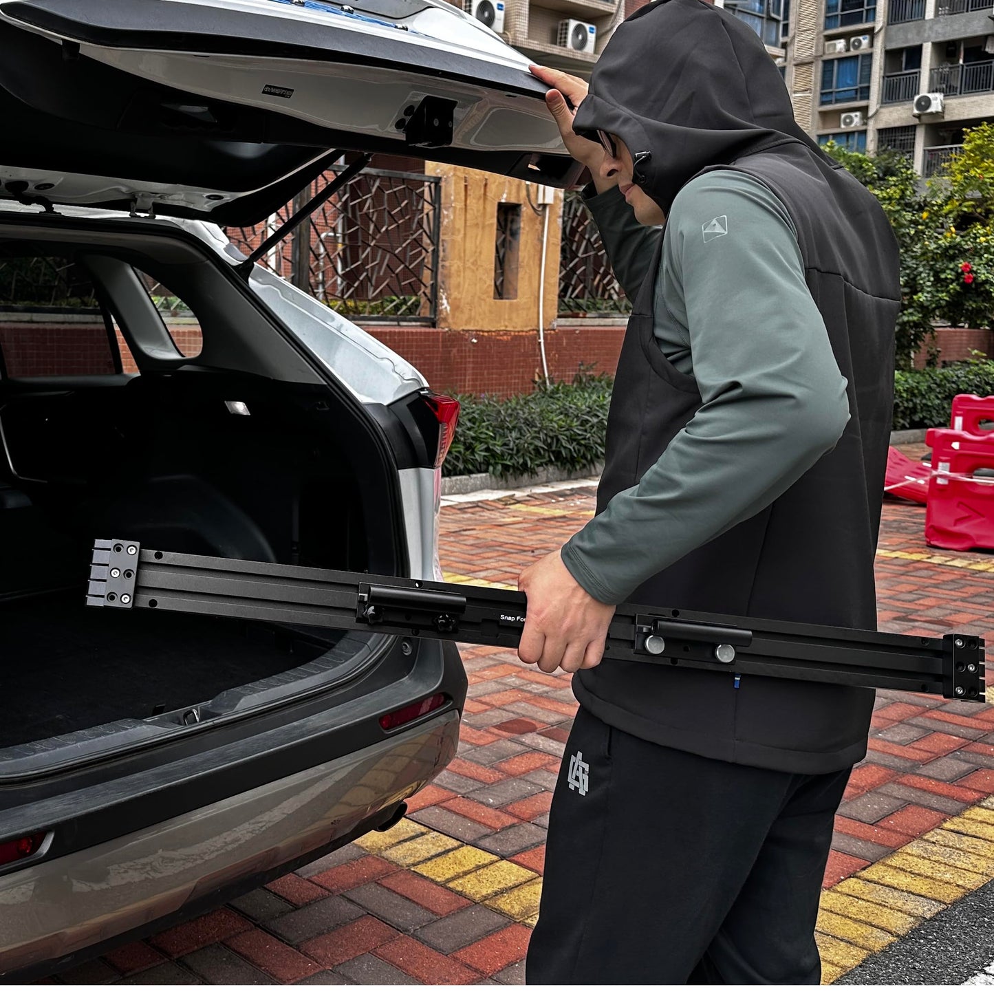 Interior Bike Rack for RAV4 Gen 5 (None Plug-in Models) - in Car Bicycle Transport System for 2 Road Bike or Gravel Bike (Basic Kit)