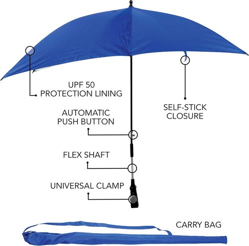 Franklin Sports Umbrella | All Position SidelineBrella with UPF 50+ Sun Protection