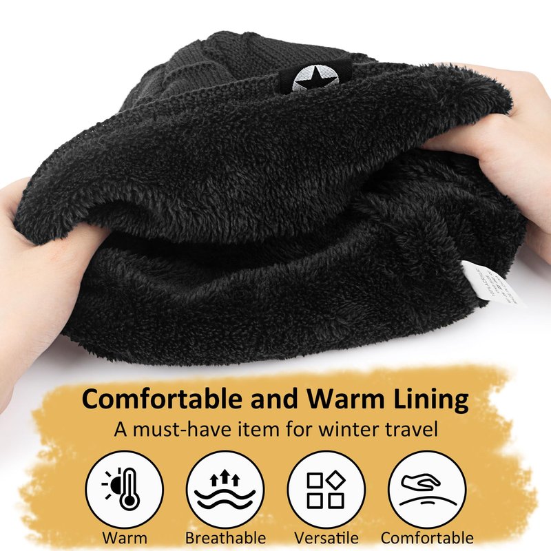 Owntouch 2 Pack Slouch Beanie Warm Mens Womens Soft Beanies Hats Slouchy Oversized Caps Knit Hats Winter Gift for Men