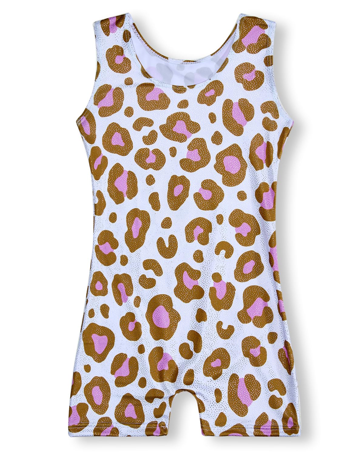 YDMZX Leotards for Girls Gymnastics Size 6-7 6T 6 7 Year Old Toddler Kids Tumbling Outfit Clothes Unitards Biketards White Leopard