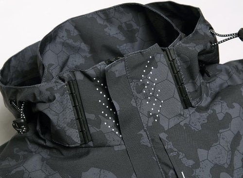 Hikevitang Men's Lightweight Waterproof Rain Jacket,Shell Hooded Outdoor Raincoat Hiking Windbreake jacket(R6226-ZQ-BL-M)