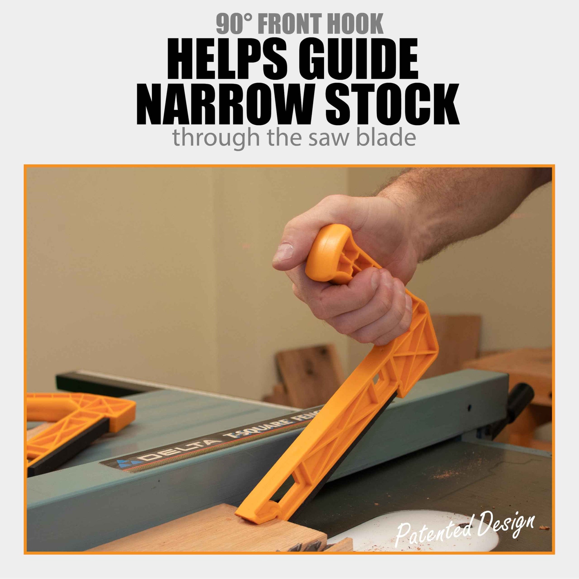 Peachtree Woodworking Supply 2 in 1 Safety-V Push Sticks for Table Saw, Band Saw, Jointer & Router Table, Safety Accessories, Safety Tool Wood Pusher Stick, Table Saw Push Stick - Pack of 2