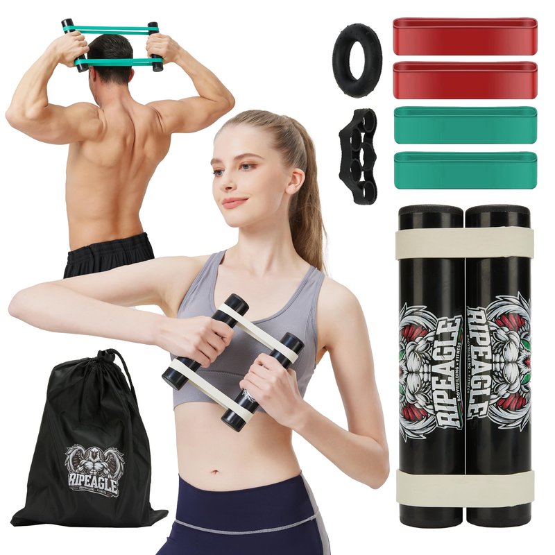 RIPEAGLE Rip Stick Workout Equipment - Adjustable Resistance Bands, Portable Upper Body Exercise Tool for Shoulder, Joint Rehab, Core, Muscle Building, Ripstick Home Gym Strength Training Accessories