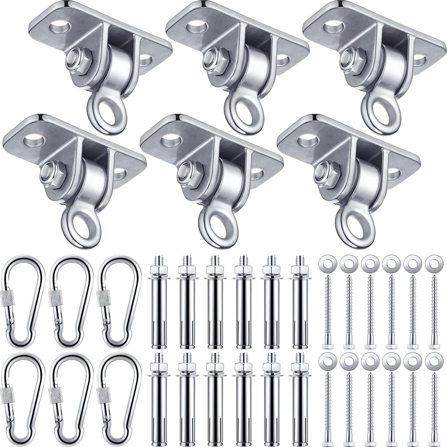 Tandefio Swing Hangers - Heavy-Duty 1800 lb Capacity Set for Indoor/Outdoor Use | Stainless Steel Finish