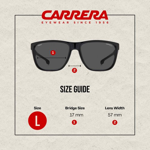Carrera-Ducati CA003/S 807 57MM Black/IR Grey Square Sunglasses for Men+Bundle with Accessory Eyewear Kit
