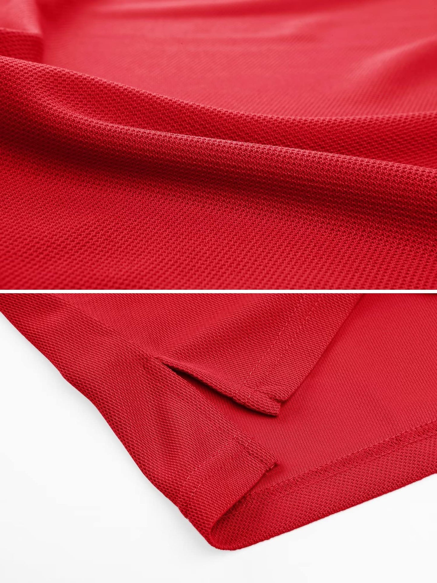 MAGCOMSEN Red Polo Shirts for Men Golf Polos Fishing Shirts Casual Shirts Quick Dry Summer Shirt Tomato Red XXL
