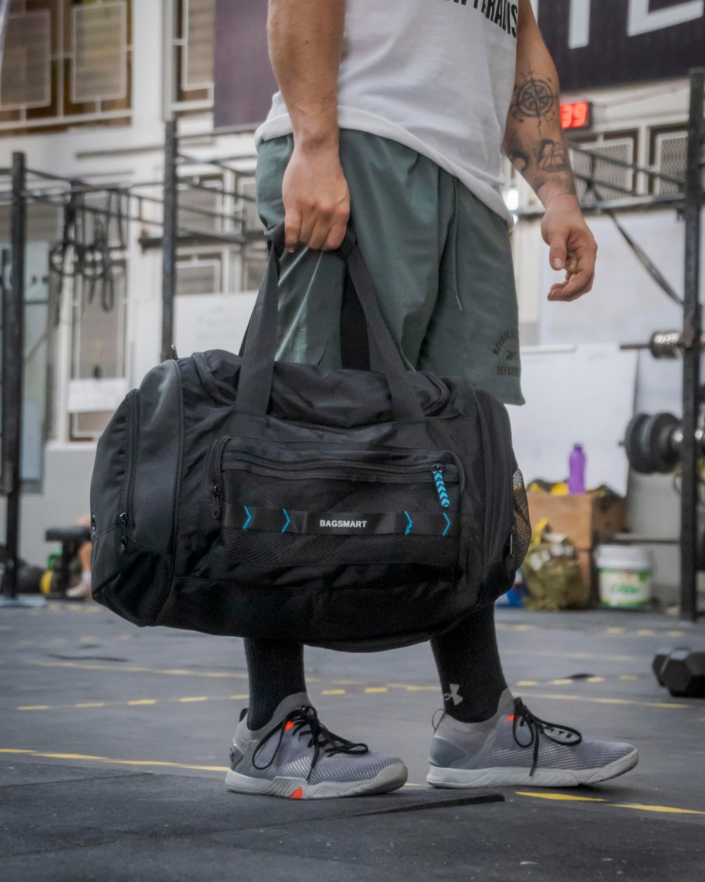 BAGSMART 4-IN-1 Gym Bag for Women Men, TSA Duffle Bag for Travel