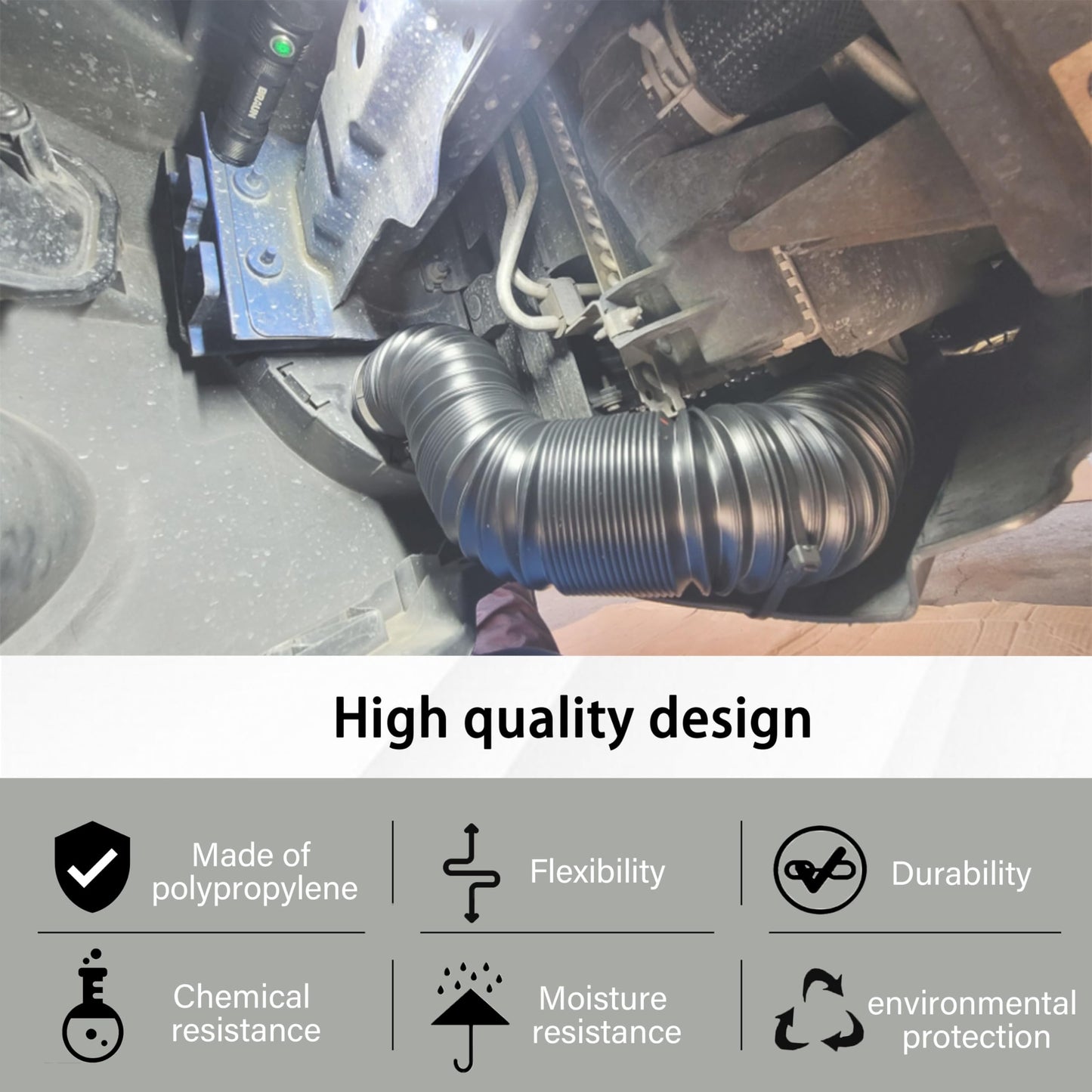 TOKDOOT 2-1/2 Inch Dust Collection fittings Dust Collector Hose 2.5 inchs Flexible Dust Collection Hose 70198, for Table Saw, Drill Press, Woodworking and Wood Shop