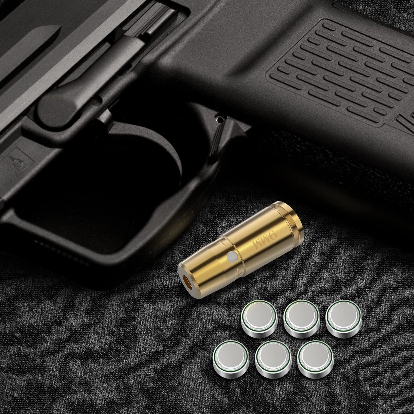 EZshoot Bore Sight 9mm Laser Boresighter with 3 Sets of Batteries