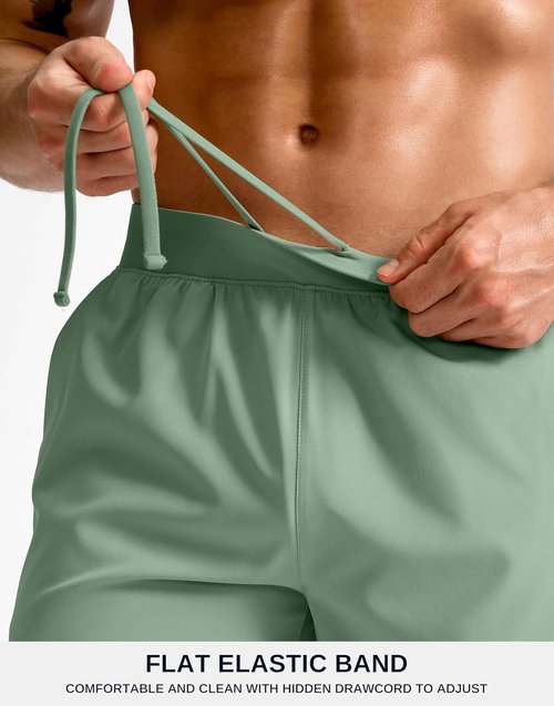 G Gradual Men's Athletic Running Shorts - Lightweight Quick-Dry Workout Shorts with Zipper Pocket | 7"/5"/9" Sizes
