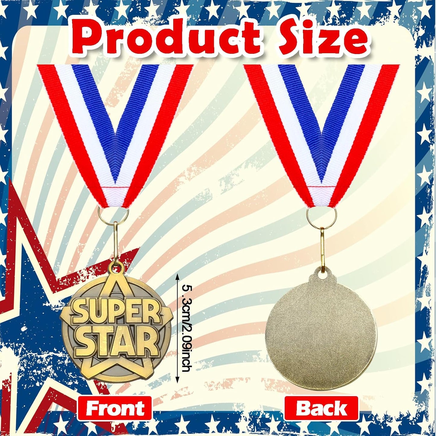 Quelay 30 Pcs Gold Award Medals - 2'' Winner Medals with Neck Ribbons for Competitions & Graduation