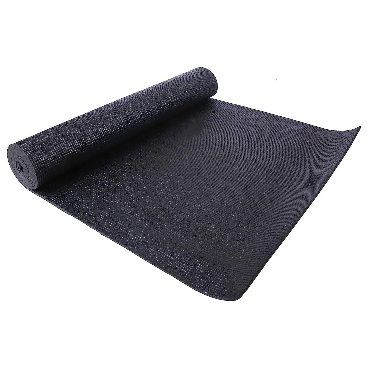 Fitvids All Purpose 1/4-Inch High Density Anti-Tear Exercise Yoga Mat with Carrying Strap and Yoga Blocks, Black