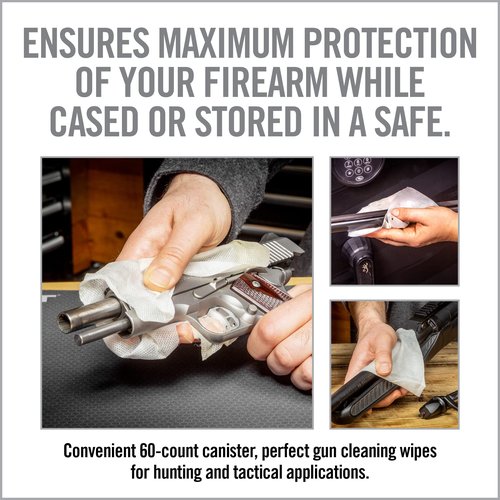 Real Avid Tri-Max CLP Gun Cleaning Wipes – 60 Pre-Saturated Cloths Clean, Lubricate & Protect Firearms – One-Step Rust Prevention, Long-Lasting Lubrication & Smooth Cycling in All Conditions