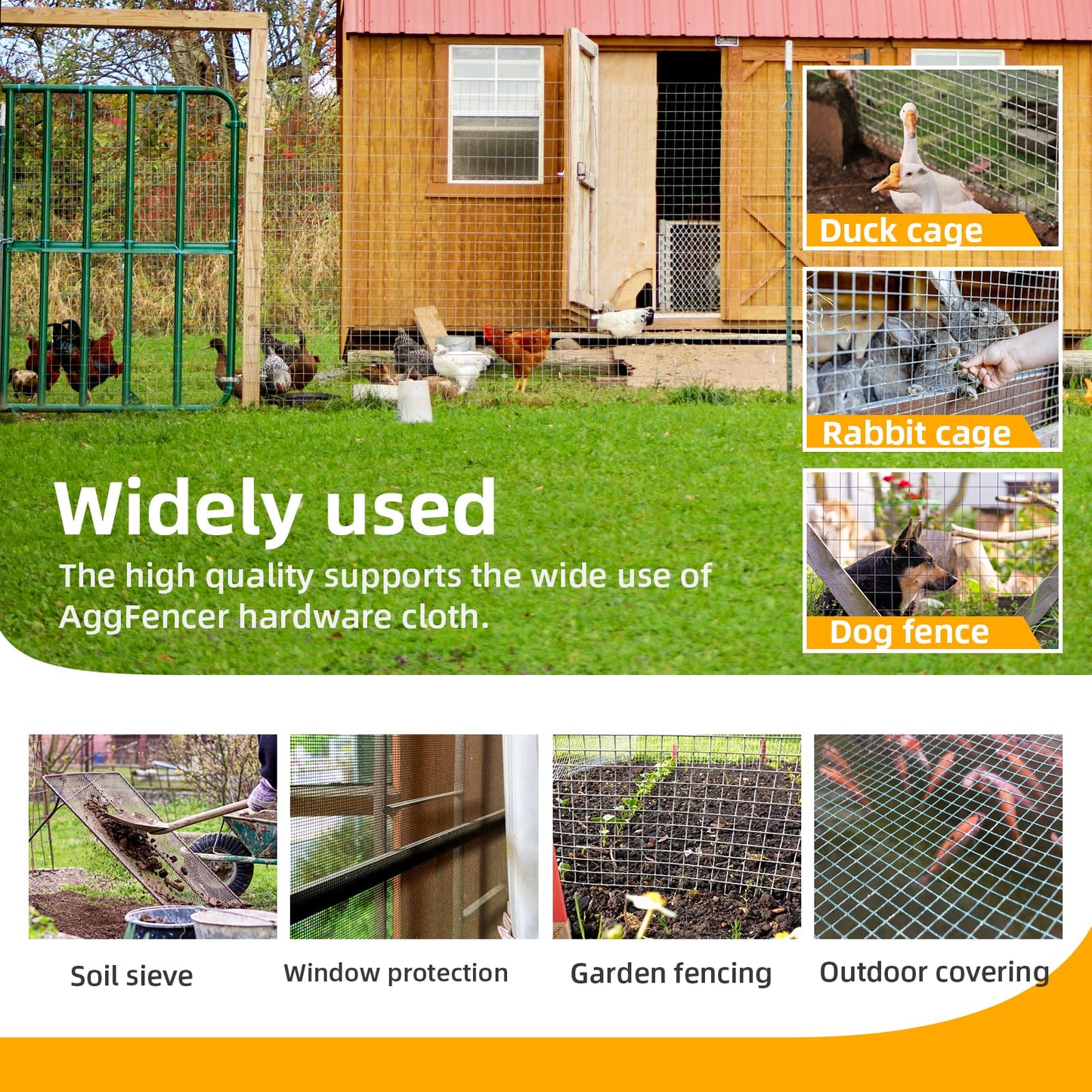 AggFencer 36in x 50ft Green Hardware Cloth 1/8 inch 27Ga PVC Coated Wire Mesh Vinyl Coated Galvanized Wire Mesh Screen Roll, Welded Metal Chicken Wire Fencing, for Garden Plant Fencing Bee Screen