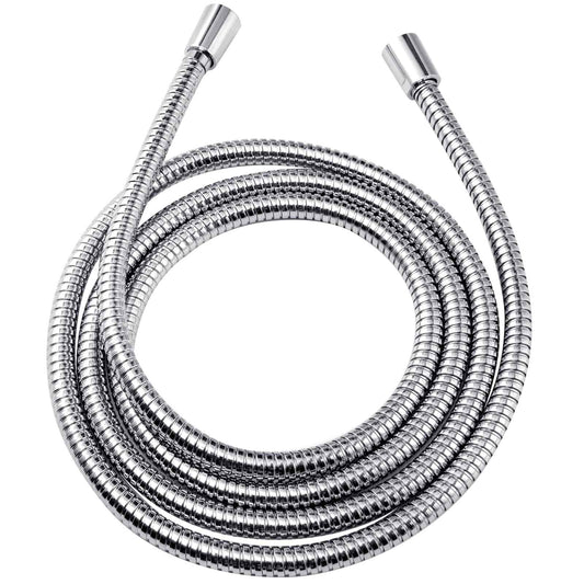 BRIGHT SHOWERS Shower Hose For Hand Held Shower Heads, 96 Inches Cord Extra Long Stainless Steel Hand Shower Hose, Ultra-Flexible Replacement Part with Brass Insert, Chrome