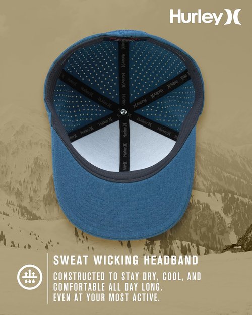Hurley Men's Baseball Cap - Sweat-Wicking Fitted Hat for Ultimate Comfort | Sizes S-XL