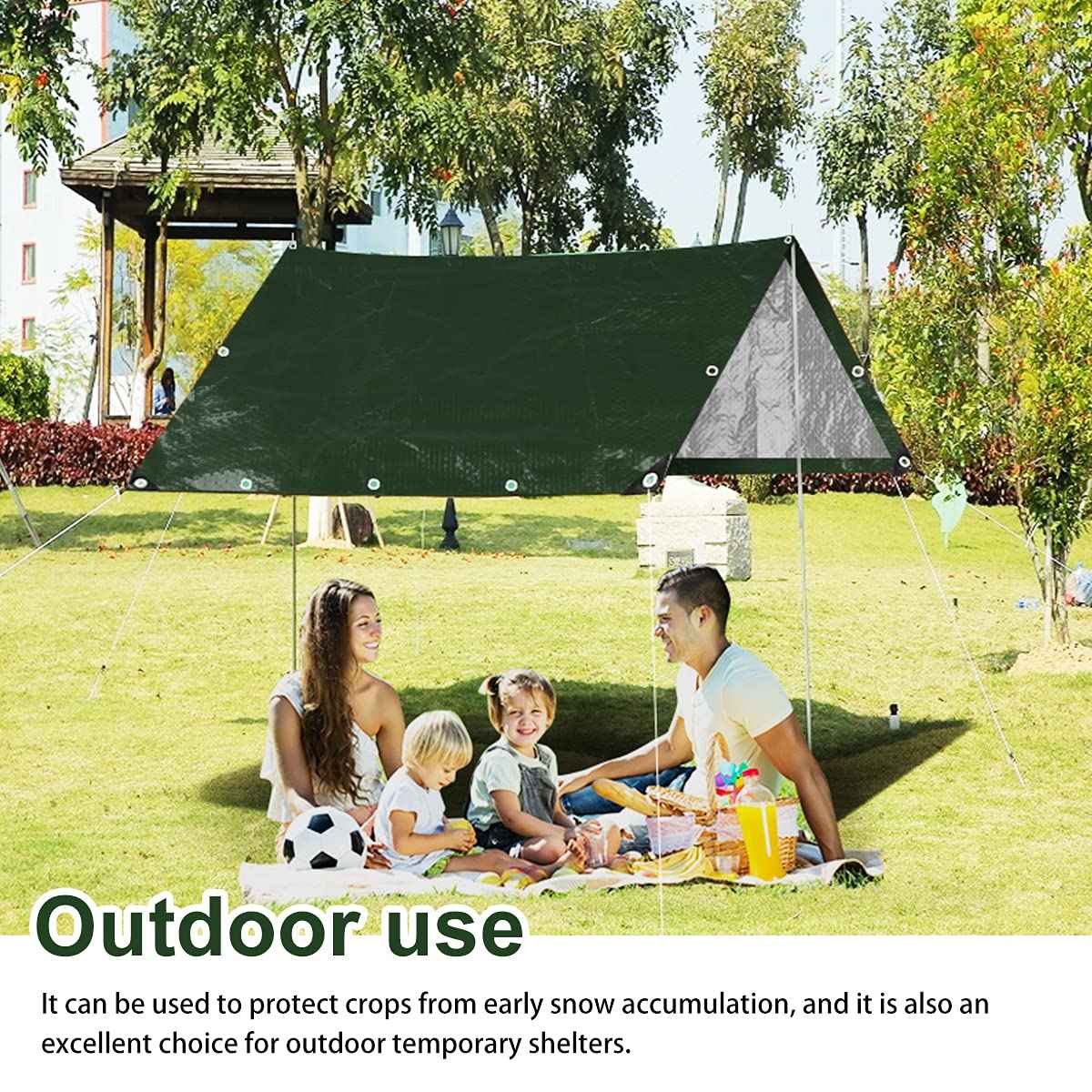 Onarway Poly Tarps Waterproof for Outdoor: Green Tarpaulin 6Mil Thicken 5x8 Ft 2Packs- Anti-UV Waterproof Tarp Cover with Grommets Multipurpose for Boat Pool Roof Camping