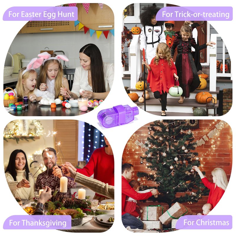 Finger Lights for Kids, 50Pcs Purple Finger Flashights Glow in the Dark Party Favors Bulk, Led Light Up Finger Light for Easter Back to School Classroom Prizes Halloween Trick or Treating Goodie Bags
