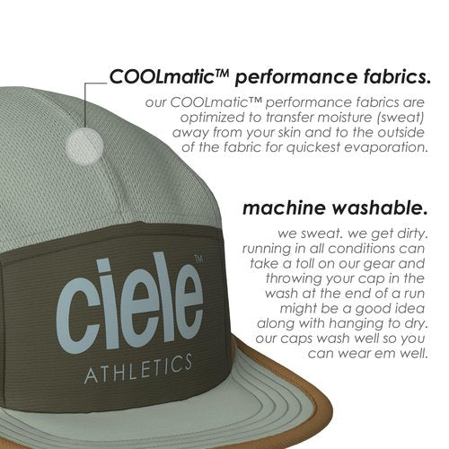 Ciele Athletics GOCap - Premium Washable Moisture Wicking Hat with Sun Protection, 5-Panel Knit Running Hat - IvyGreen