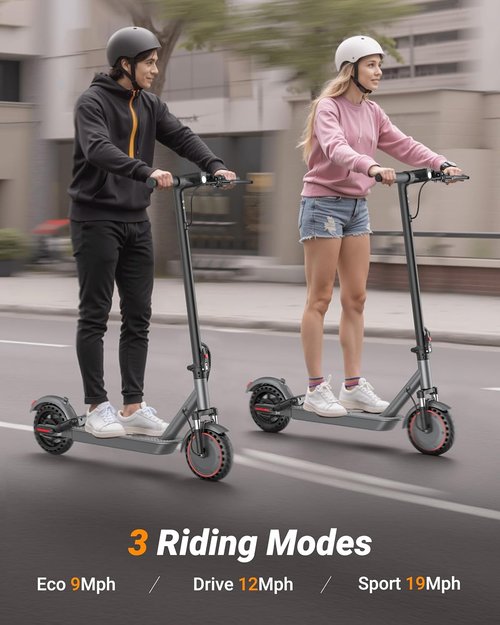 Electric Scooter | 350W-500W Motor, 9-22 MPH Speed, 10-41 Miles Range, Dual Suspension & Braking