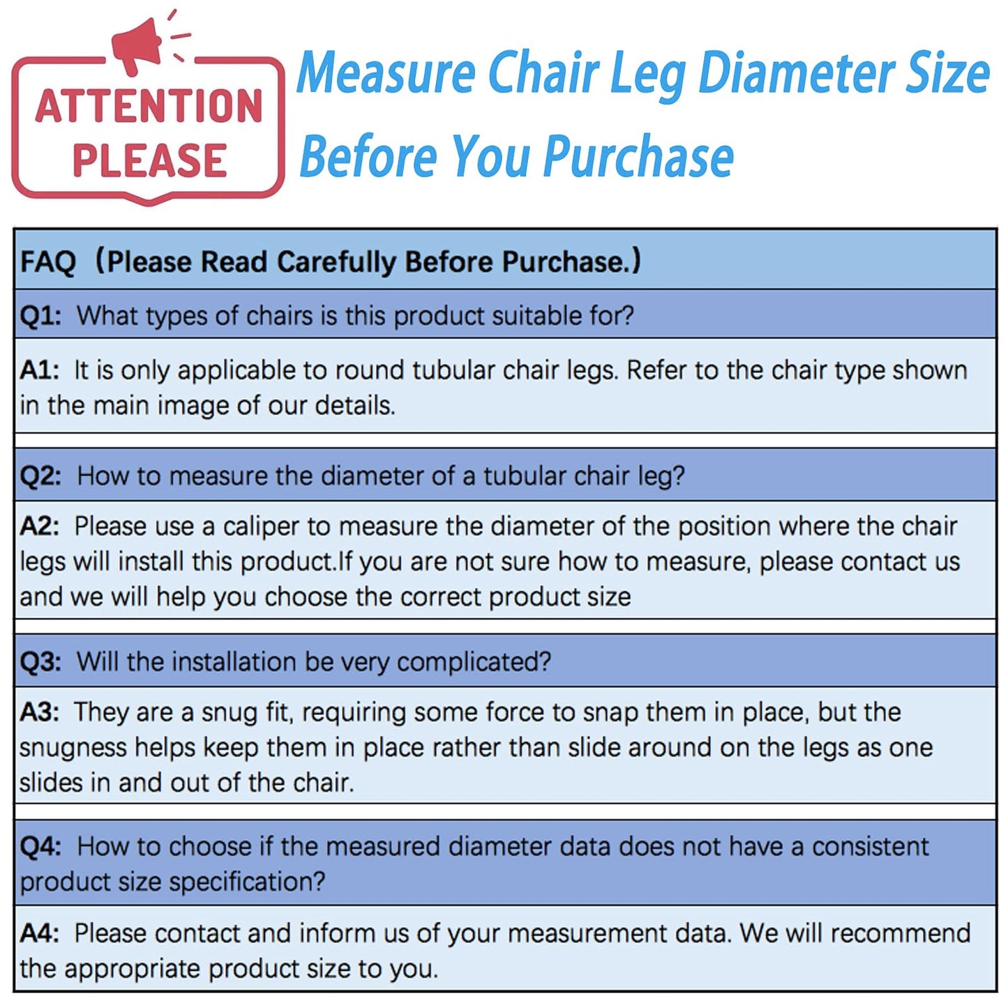 Rectangle U Shaped Chair Leg Tips Caps with Felt Pads,Furniture Feet Protectors Slide Smoothly Glides No Scratches No Noise Protect Hardwood Floors, Fit 19mm(3/4inch) Diameter Tubular Leg (Black 8PCS)