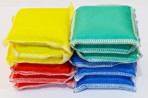 GSi Mini Bean Bags & Rainbow Play Parachute Set - 12 Pack for Kids' Physical Education & Outdoor Fun