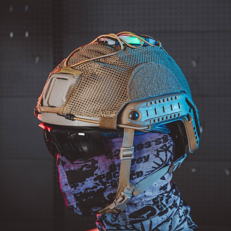 EXCELLENT ELITE SPANKER Tactical Helmet Cover - Fast Helmet Cloth in Size M/L for Airsoft - Coyote Brown