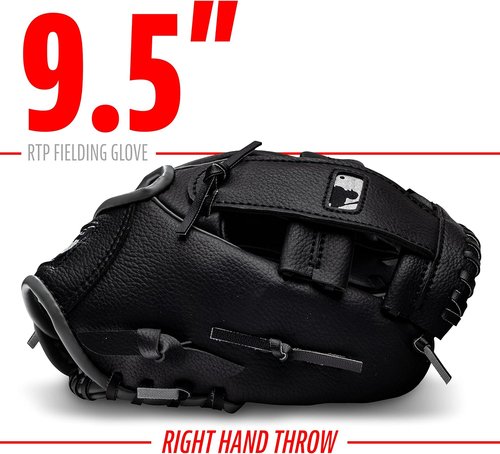 Franklin Sports Kids Baseball Gloves - RTP Youth Teeball Glove & Ball Set | 9.5" Mitt for Boys & Girls