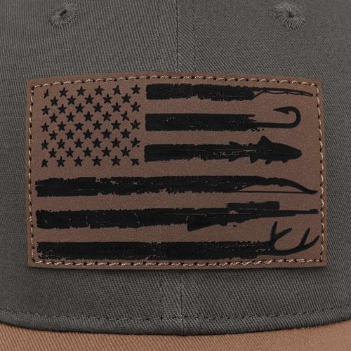 Hunting Fishing Gifts for Men, American Hunting Fishing Flag Trucker Hats, Men's Hat Gifts for Dad Husband Grandpa Green(Grey)