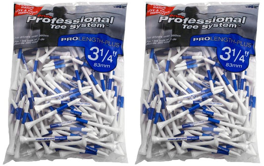 Pride Professional Tee System ProLength-Plus 3 ¼" Golf Tees, 135 Ct (Pack of 2)