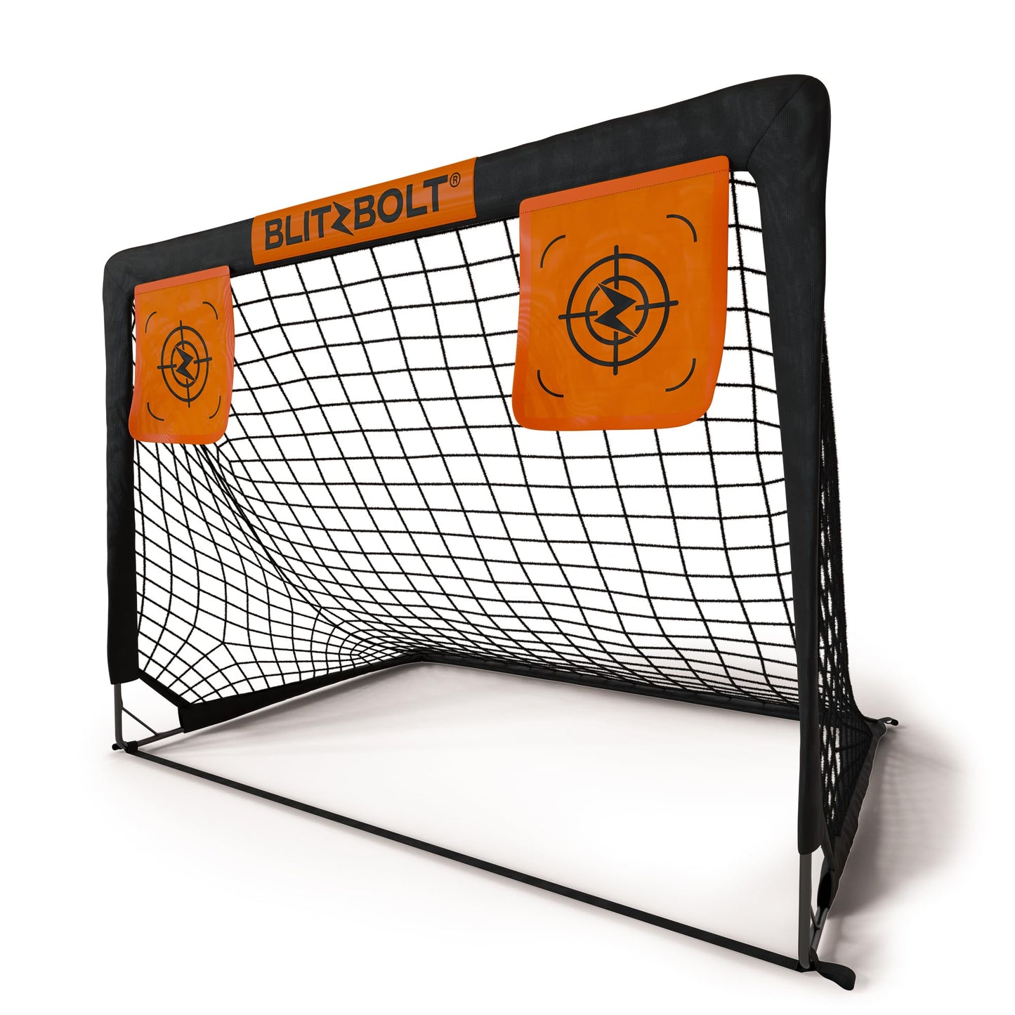 BlitzBolt Pop-Up Soccer Goal 4x3 ft (120x90 cm) – Portable, Durable, Easy Setup, Perfect for Kids and Adults Soccer Training and Games. Ideal for The Beach, Your Home and The Backyard. Great Gift.