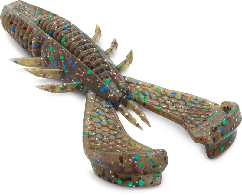 CrushCity Cleanup Craw Soft Plastic Crawfish Bait, Flipping & Punching Jig Trailer with Realistic Claw Action for Bass, 3-1/2", Tilapia Magic