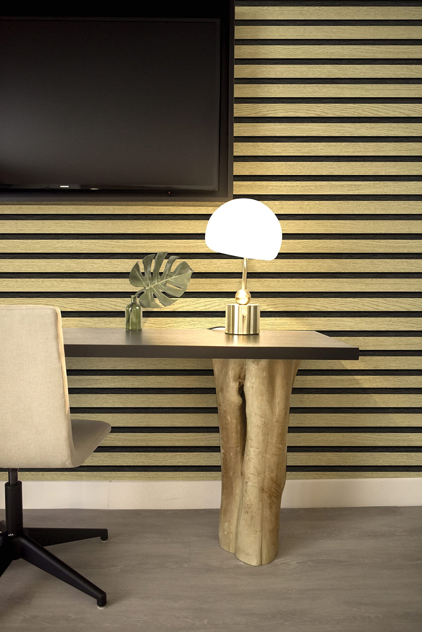 myforHD Wallpaper Peel and Stick Wood Grating Stripe Self-Adhesive Wallpaper Faux Wood Contact Paper Wood Slats Self Adhesive Wall Paper PVC Vinyl Film Removable Waterproof (Wood A, 17.3" x 118")