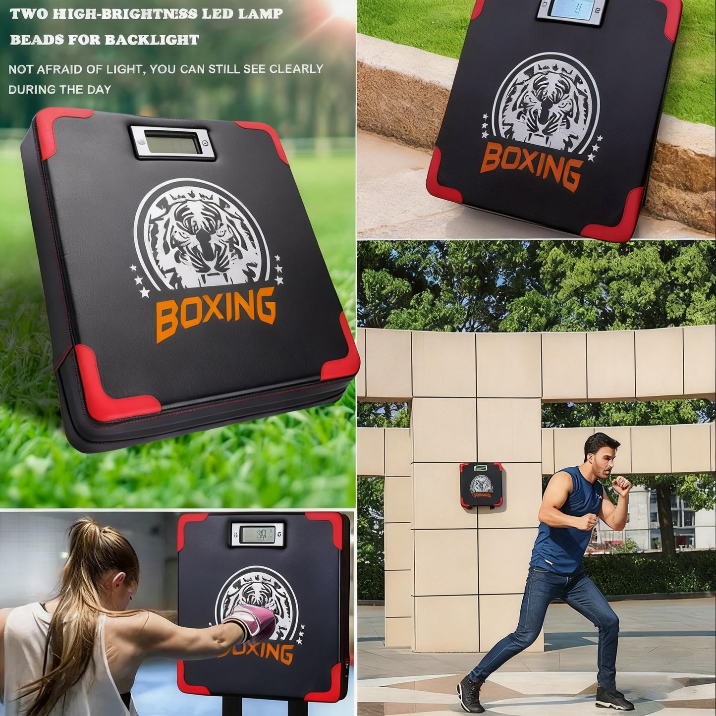 Boxing Strength Tester, That displays Strength and Speed, a Punch Machine with Adjustable Height, a Household Boxing Wall Hanging Machine, Adult and Kids Boxing Training Equipment.