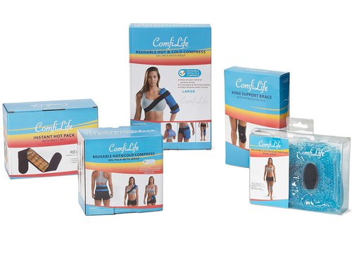ComfiLife Knee Ice Pack with Wrap Reusable Hot & Cold Therapy Gel Pack Adjustable Compression Support for Injuries, Pain, Surgery, Arthritis, Meniscus and More