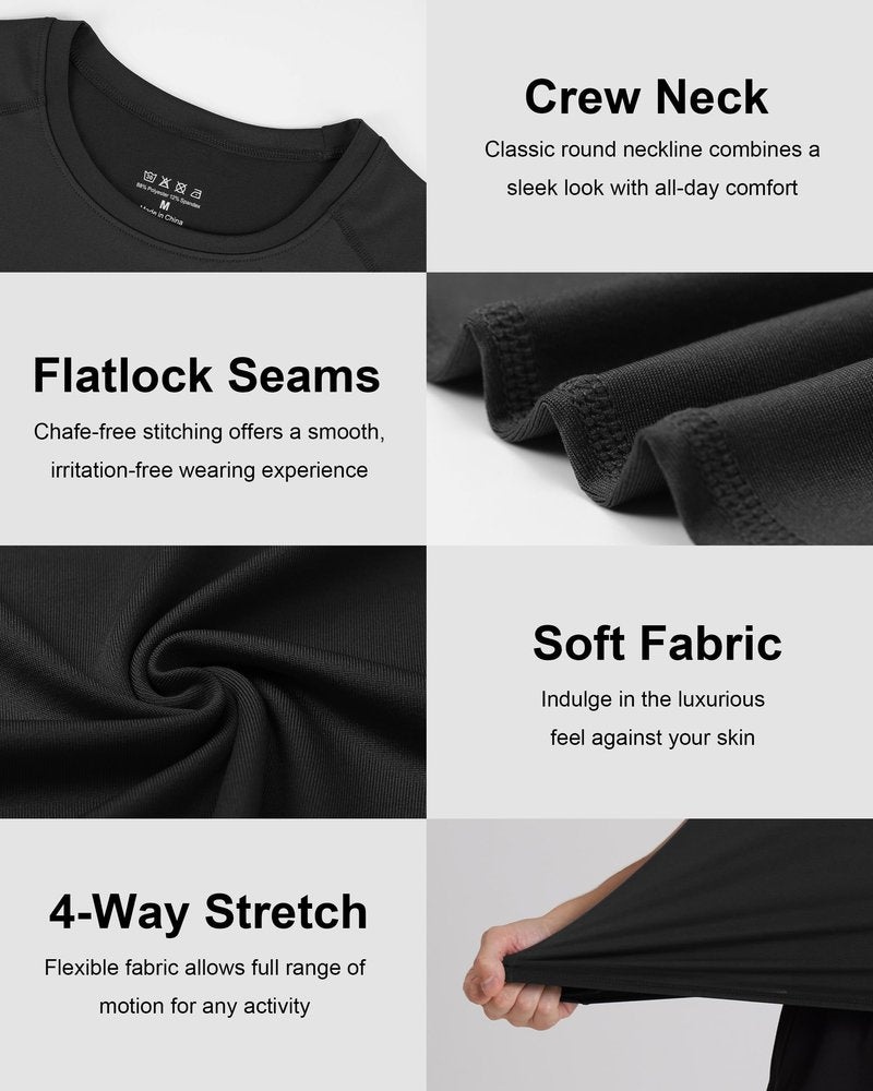 Twekfish 2 Pack Sleeveless Compression Shirt Men, Quick Dry Athletic Workout Tank Top, Gym Sports Base Layer Undershirts