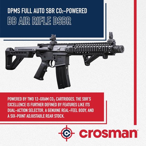 DPMS Full Auto BB Air Gun - CO2-Powered with Dual Action Capability for Enhanced Shooting Experience