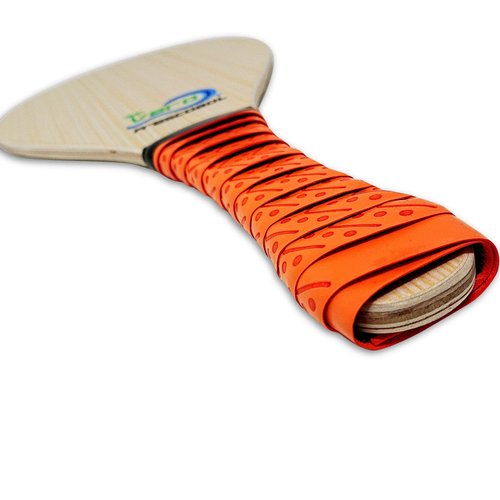Frescobol Starter Set, 2 Vero Wood Paddles, Premium Orange Padded Grips, 2 Official Orange Balls, Beach Tote-Bag