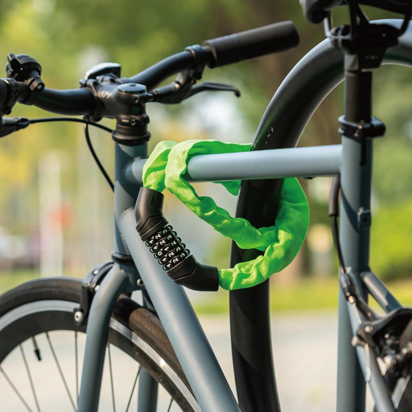 Via Velo Bike Chain Lock - Heavy Duty 5-Digit Resettable Anti-Theft Security Lock | 2.95 Ft for Bicycles, Scooters, and More