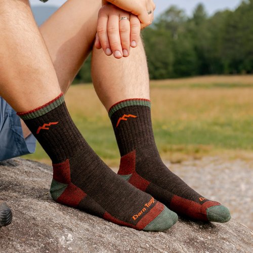 Darn Tough Vermont Men's Hiker Midweight Micro Crew Sock (Style 1466) - Walnut - X-Large