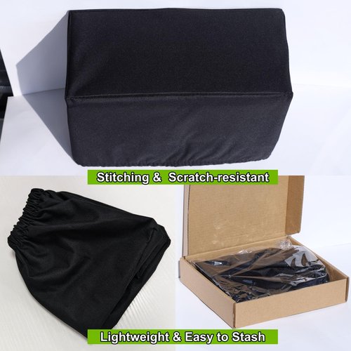 Woho Waterproof Touchscreen Cover with Elastic Opening for Evolution & Denago Golf Cart, Evolution Golf Cart Accessories for Sun Protect, Golf Cart Parts for Wind and Dust Proof (Black, 11" × 5" × 7")