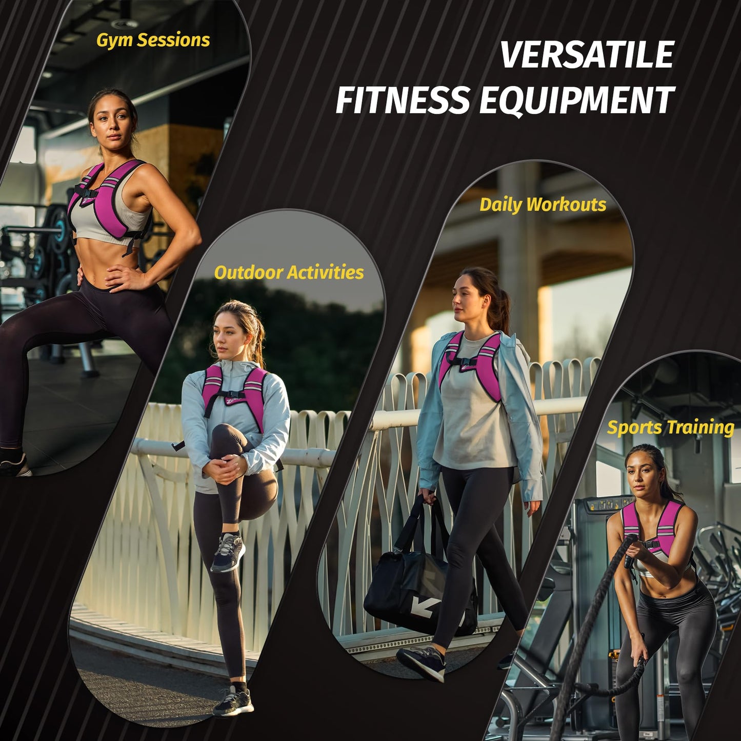 ZELUS Weighted Vest, Washable Z-Fit Soft Iron Weighted Vest for Women and Men, 5/10/15 lb Weight Vest with Reflective Strips & Adjustable Straps, Ultra Thin Weight Vest for Gym Strength Training (15lb) Pink
